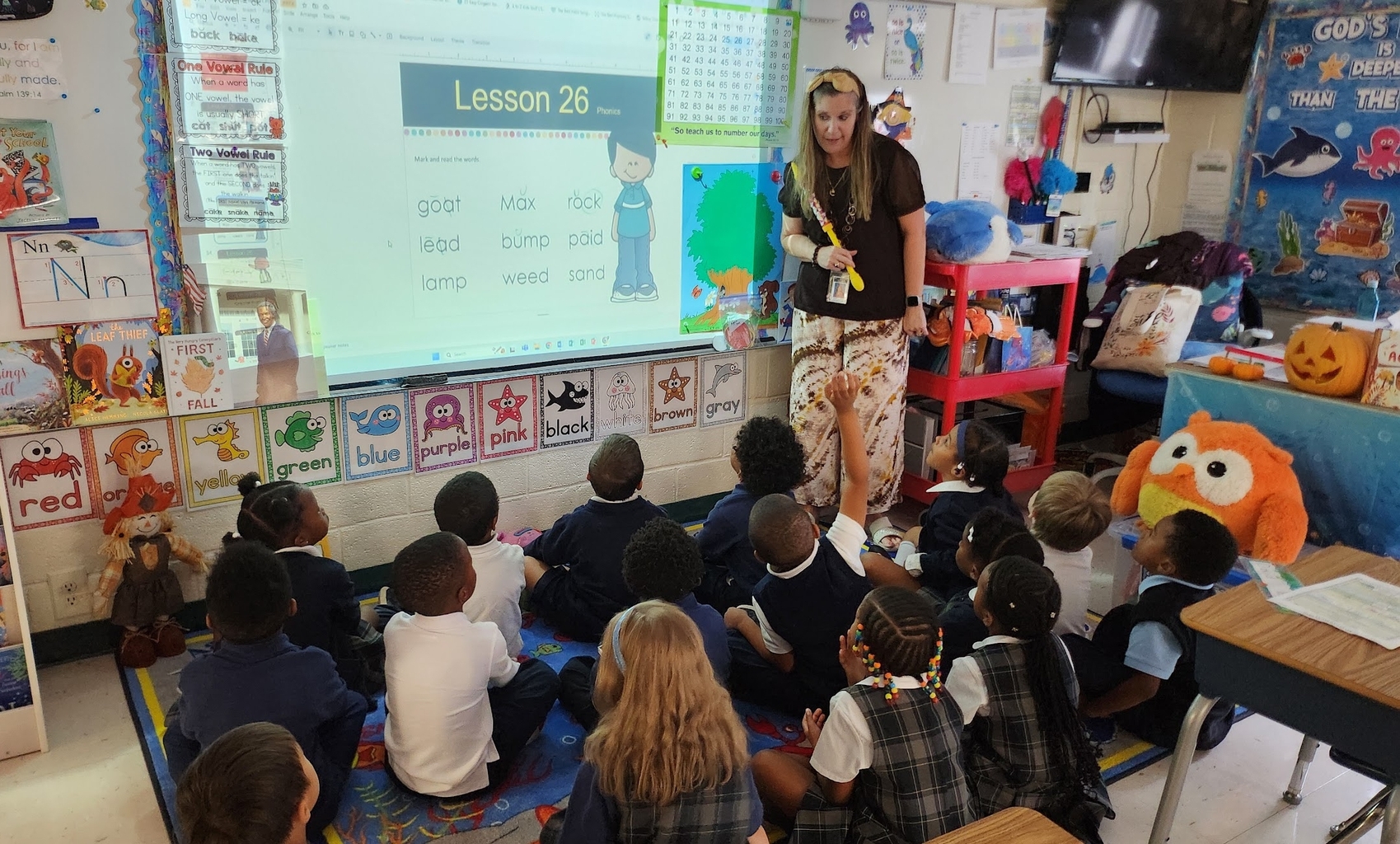 children in classroom
